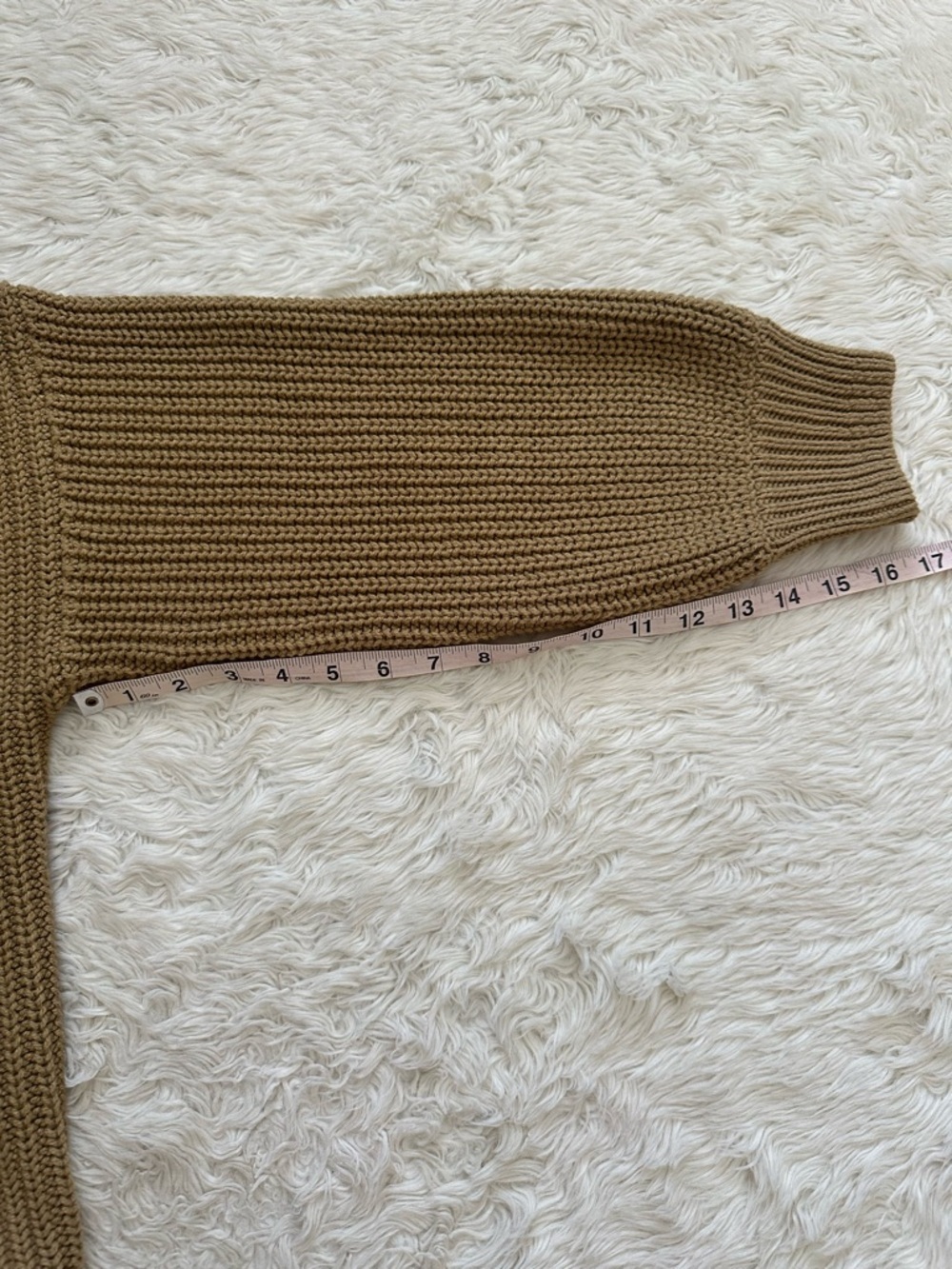Madewell Sweater Shirttail Cardigan Sweater Single Button Front Knit Tan Sz XL - Picture 12 of 12
